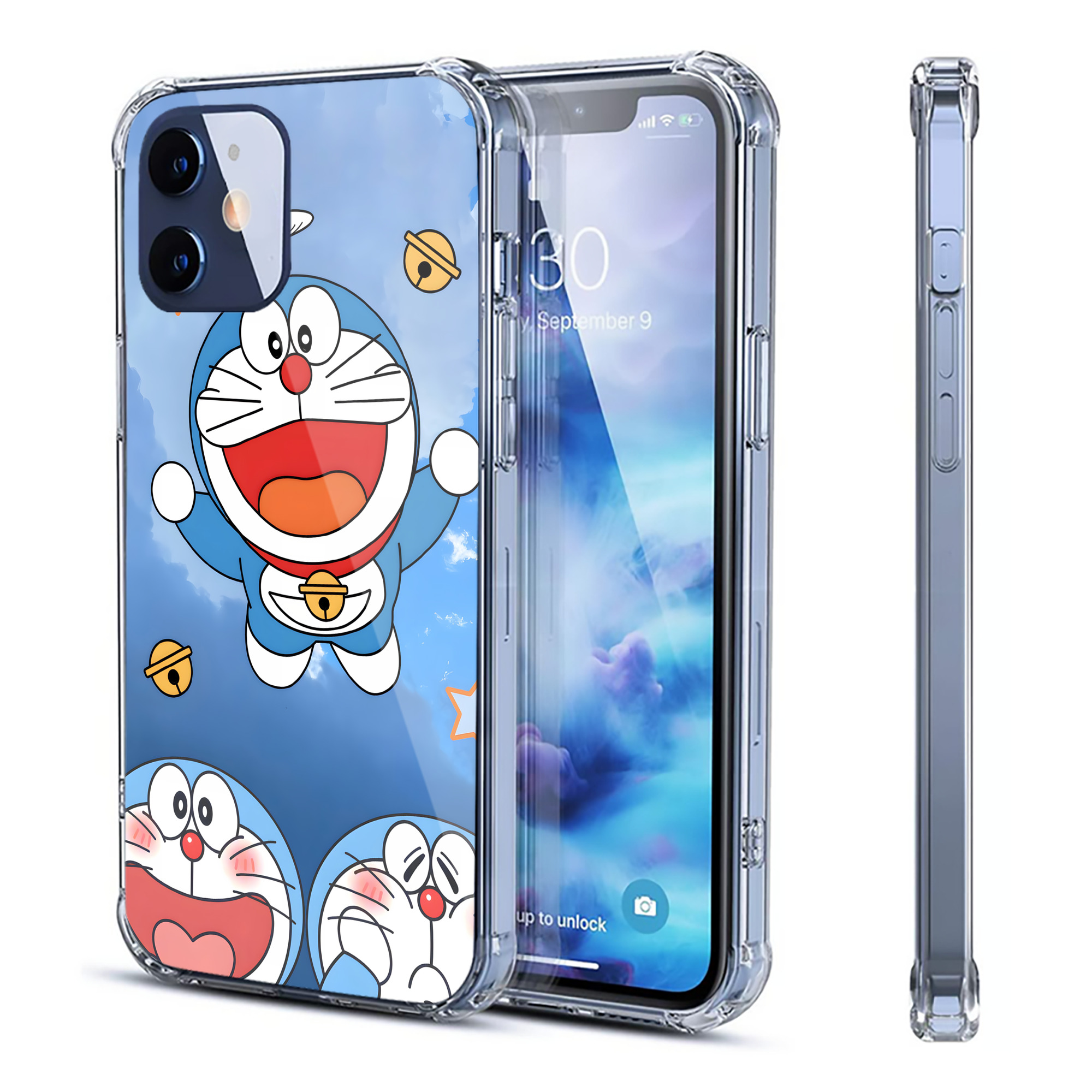 （画像用） ドラえもん Doraemon 【iPhone 12シリーズ対応】透明スマホケース（クリアソフトケース）